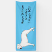 Dogo argentino cartoon afbeelding spandoek (Verticaal)