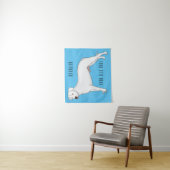 Dogo argentino cartoon afbeelding wandkleed (In situ)