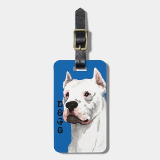 Dogo Argentino Color Block Bagagelabel (Voorkant verticaal)