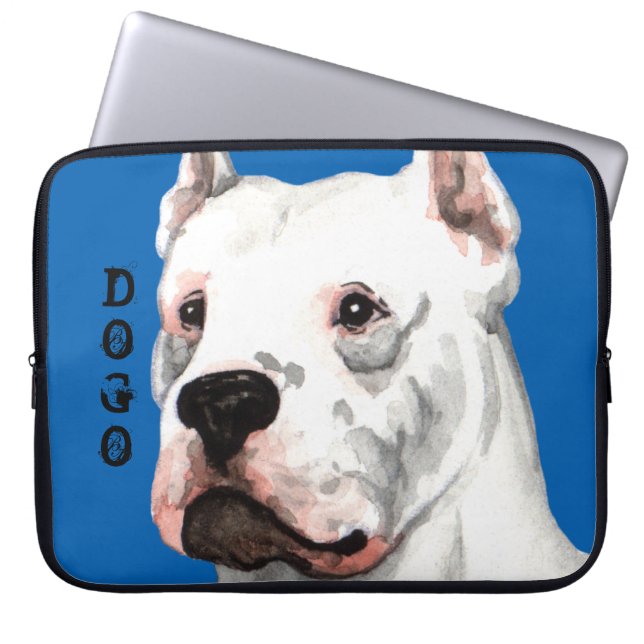 Dogo Argentino Color Block Laptop Sleeve (Voorkant)