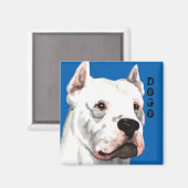 Dogo Argentino Color Block Magneet (Voorkant / Achterkant)