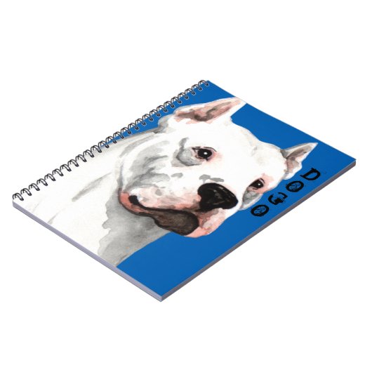 Dogo Argentino Color Block Notitieboek (Linkerzijde)