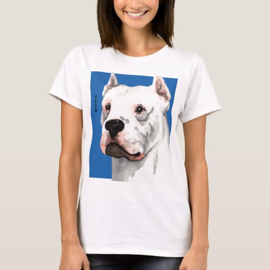 Dogo Argentino Color Block T-shirt (Voorkant)