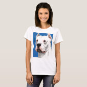 Dogo Argentino Color Block T-shirt (Voorkant volledig)