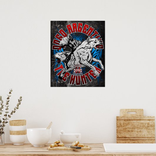 Dogo Argentino de jager Poster (Keuken)