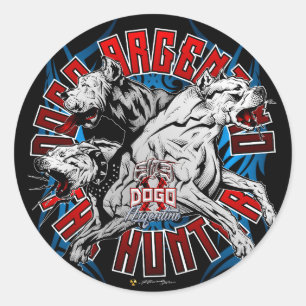 Dogo Argentino de jager Ronde Sticker