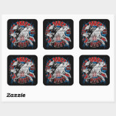 Dogo Argentino de jager Vierkante Sticker (Vel)