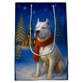 Dogo Argentino Dog Holiday  Medium Cadeauzakje (Achterkant)