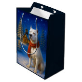 Dogo Argentino Dog Holiday  Medium Cadeauzakje (Achterkant Gekanteld)
