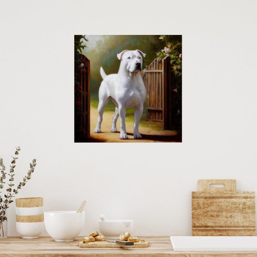 Dogo Argentino Dog Poster (Keuken)