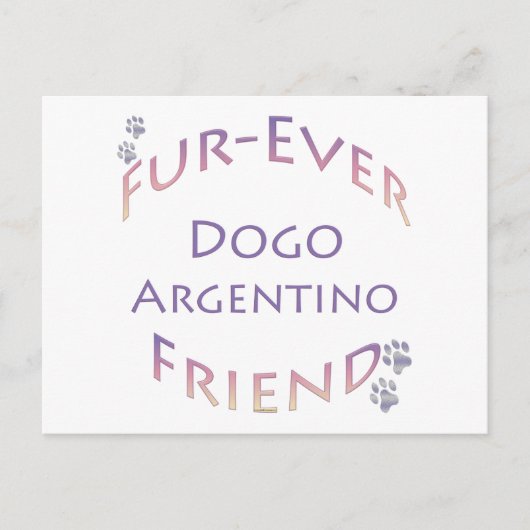 Dogo Argentino Furever Briefkaart (Voorkant)