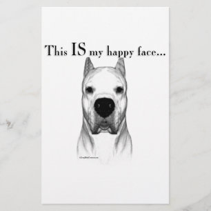 Dogo Argentino Gelukkig Gezicht Briefpapier