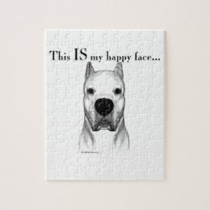 Dogo Argentino Gelukkig Gezicht Legpuzzel