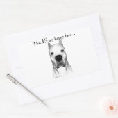 Dogo Argentino Gelukkig Gezicht Rechthoekige Sticker (Envelop)