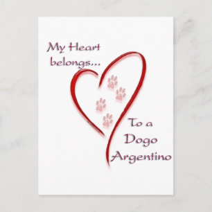 Dogo Argentino hart hoort erbij Briefkaart