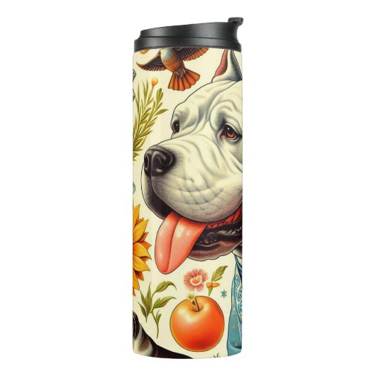  Dogo Argentino Illustratie Thermosbeker (Gedraaid links)
