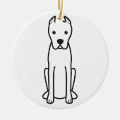 Dogo Argentino Keramisch Ornament (Voorkant)