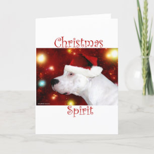 Dogo Argentino Kerst Geest Feestdagen Kaart