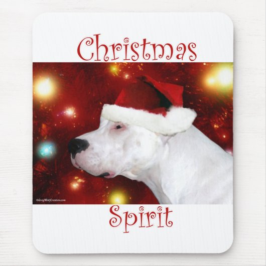 Dogo Argentino Kerstgeest Muismat (Voorkant)