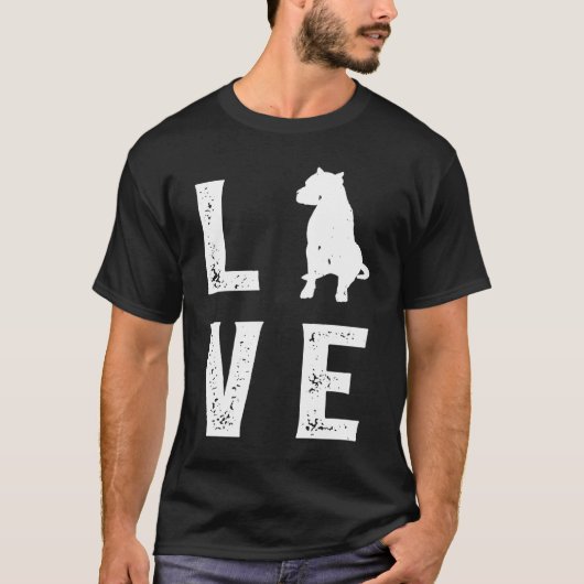 Dogo Argentino Love 1 T-shirt (Voorkant)