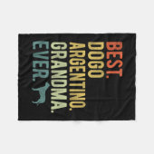 Dogo Argentino Oma Ooit Hondenliefhebbers Moeder's Fleece Deken (Voorkant (Horizontaal))