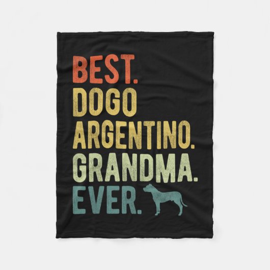 Dogo Argentino Oma Ooit Hondenliefhebbers Moeder's Fleece Deken (Voorkant)