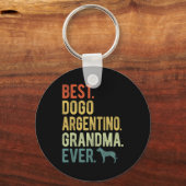 Dogo Argentino Oma Ooit Hondenliefhebbers Moeder's Sleutelhanger (Voorkant)