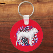 Dogo Argentino Patriot Sleutelhanger (Achterkant)