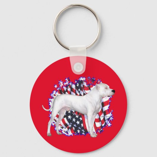 Dogo Argentino Patriot Sleutelhanger (Achterkant)