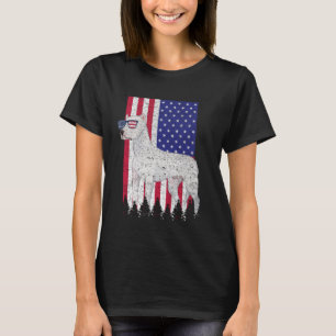 Dogo Argentino Patriottische Hond USA Amerikaanse T-shirt