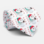 Dogo Argentino Santa Paws Stropdas (Opgerold)