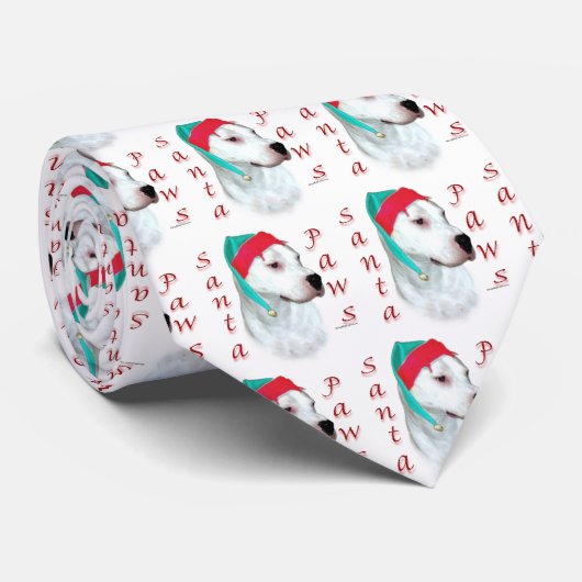 Dogo Argentino Santa Paws Stropdas (Opgerold)