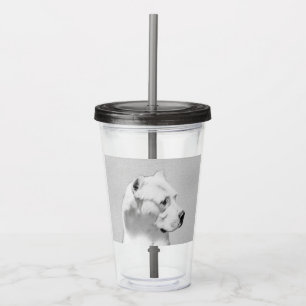 Dogo Argentino schilderen - Oorspronkelijke honden Acryl Drinkbeker