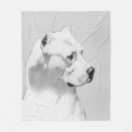 Dogo Argentino schilderen - Oorspronkelijke honden Fleece Deken (Voorkant)