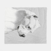Dogo Argentino schilderen - Oorspronkelijke honden Fleece Deken (Voorkant (Horizontaal))