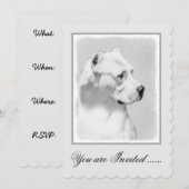 Dogo Argentino schilderen - Oorspronkelijke honden Kaart (Voorkant / Achterkant)