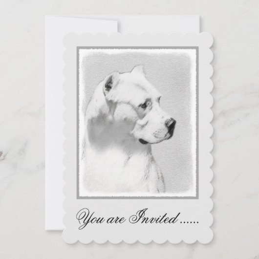 Dogo Argentino schilderen - Oorspronkelijke honden Kaart (Voorkant)