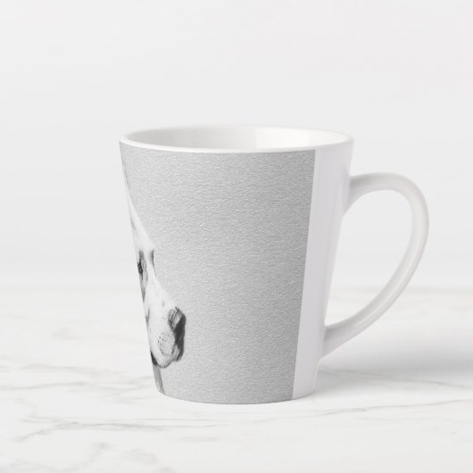 Dogo Argentino schilderen - Oorspronkelijke honden Latte Mok (Rechts)