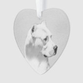 Dogo Argentino schilderen - Oorspronkelijke honden Ornament (voorkant)