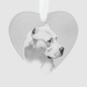 Dogo Argentino schilderen - Oorspronkelijke honden Ornament (achterkant)