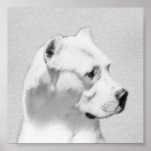 Dogo Argentino schilderen - Oorspronkelijke honden Poster (Voorkant)