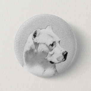 Dogo Argentino schilderen - Oorspronkelijke honden Ronde Button 5,7 Cm