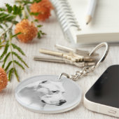 Dogo Argentino schilderen - Oorspronkelijke honden Sleutelhanger (Voorkant Rechts)