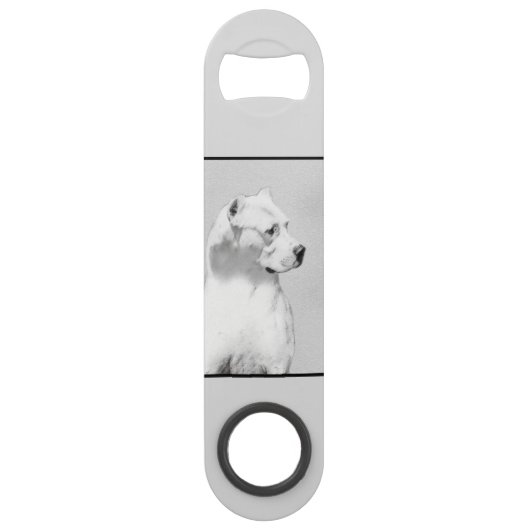 Dogo Argentino schilderen - Oorspronkelijke honden Speed Flessenopener (Achterkant)