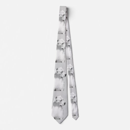 Dogo Argentino schilderen - Oorspronkelijke honden Stropdas (Voorkant)