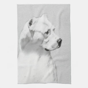 Dogo Argentino schilderen - Oorspronkelijke honden Theedoek