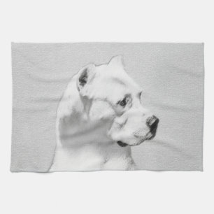 Dogo Argentino schilderen - Oorspronkelijke honden Theedoek