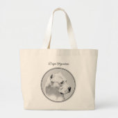 Dogo Argentino schilderij Mastiff Originele hond k Grote Tote Bag (Voorkant)