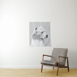 Dogo Argentino Schilderij - Originele Honden Kunst Wandkleed