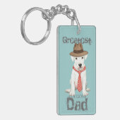 Dogo Argentino Sleutelhanger (Voorkant Links)